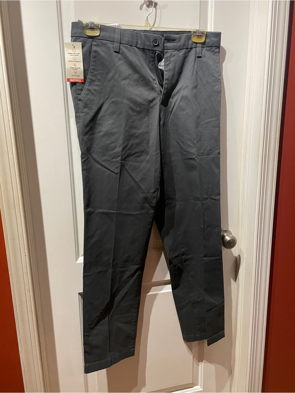 Dockers Men's Charcoal Gray Straight Chinos